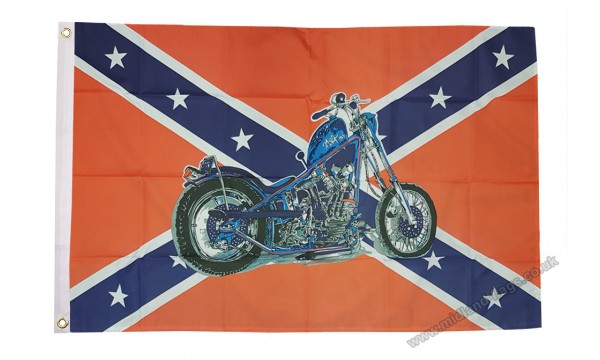 Rebel Motorcycle Flag